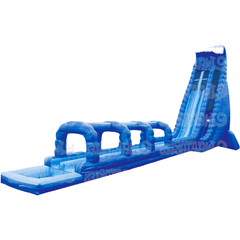 32'H Blue Crush 2 Lane Run N Splash Combo by eInflatables