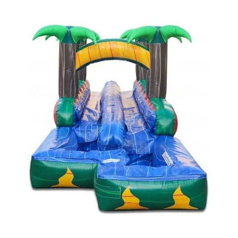 eInflatables Water Parks & Slides 8'H Tropical Ice Run N Splash by eInflatables 20'H Tropical Ice with Curved Pool by eInflatables 5222