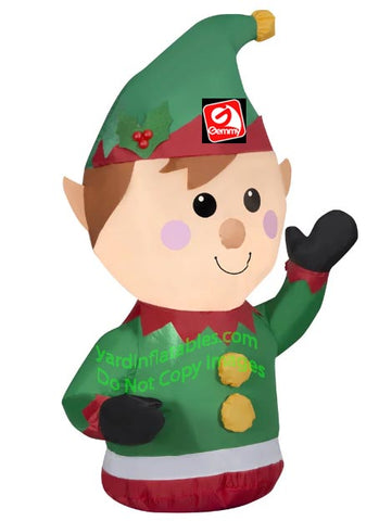3' Gemmy Airblown Inflatable Car Buddy Elf