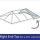 30' x 15' Grommet End Extender West Coast Frame Tent Top Only - Clear