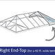 40' x 20' Grommet End Extender West Coast Frame Top Only - Clear
