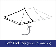 30' x 20' Rope End Extender Pole Tent Top Only