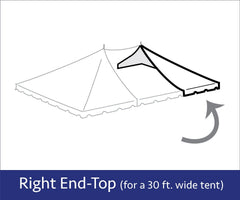 30' x 20' Grommet End Extender Pole Tent Top Only