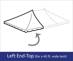 40' x 20' Rope End Extender Pole Tent Top Only