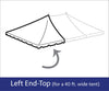 Image of 40' x 20' Rope End Extender Pole Tent Top Only
