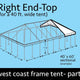 40' x 20' Grommet End Extender West Coast Frame Top Only