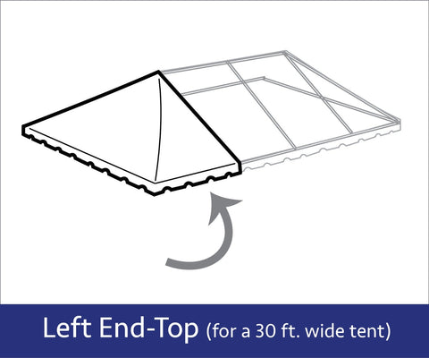 30' x 15' Rope End Extender West Coast Frame Tent Top Only