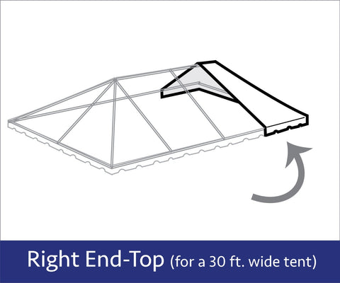30' x 15' Grommet End Extender West Coast Frame Tent Top Only