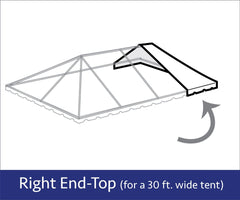 30' x 15' Grommet End Extender West Coast Frame Tent Top Only
