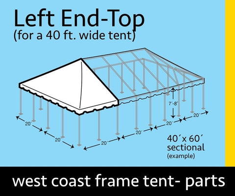 40' x 20' Rope End Extender West Coast Frame Top Only