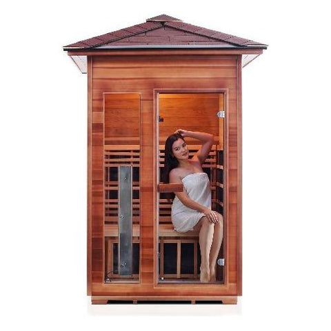 Enlighten Infrared Saunas Saunas 2 Person Rustic Canadian Cedar Sauna by Enlighten Infrared Saunas