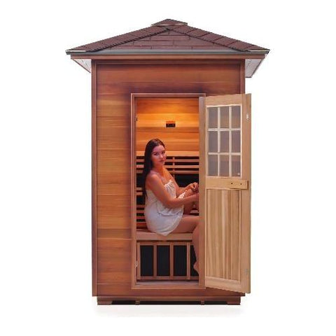 Enlighten Infrared Saunas Saunas 2 Person Sierra Canadian Cedar Sauna by Enlighten Infrared Saunas