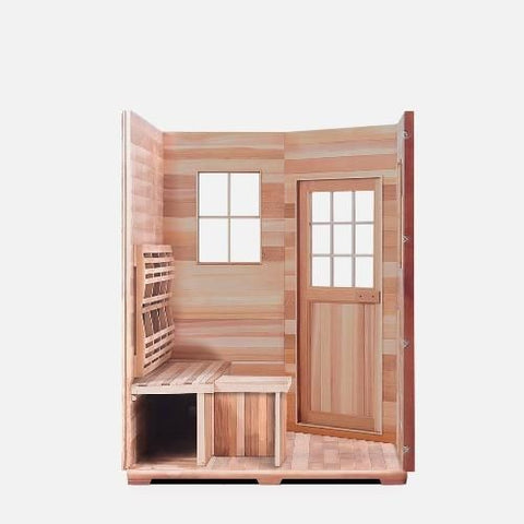 Enlighten Infrared Saunas Saunas 3 Person Corner MoonLight Canadian Cedar Sauna by Enlighten Infrared Saunas