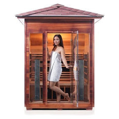 Enlighten Infrared Saunas Saunas 3 Person Rustic Canadian Cedar Sauna by Enlighten Infrared Saunas