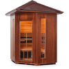 Image of Enlighten Infrared Saunas Saunas 4 Person Corner Diamond Canadian Cedar Sauna by Enlighten Infrared Saunas