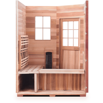 Enlighten Infrared Saunas Saunas 4 Person Corner Diamond Canadian Cedar Sauna by Enlighten Infrared Saunas