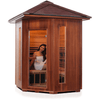 Image of Enlighten Infrared Saunas Saunas 4 Person Corner Diamond Canadian Cedar Sauna by Enlighten Infrared Saunas