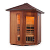 Image of Enlighten Infrared Saunas Saunas 4 Person Corner Rustic Canadian Cedar Sauna Outdoor Peak by Enlighten Infrared Saunas 693614812765 17379 4 Person Corner Rustic Canadian Cedar Outdoor Enlighten Infrared Sauna