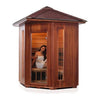Image of Enlighten Infrared Saunas Saunas 4 Person Corner Rustic Canadian Cedar Sauna Outdoor Peak by Enlighten Infrared Saunas 693614812765 17379 4 Person Corner Rustic Canadian Cedar Outdoor Enlighten Infrared Sauna
