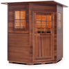 Image of Enlighten Infrared Saunas Saunas 4 Person Corner Sapphire Canadian Cedar Sauna by Enlighten Infrared Saunas