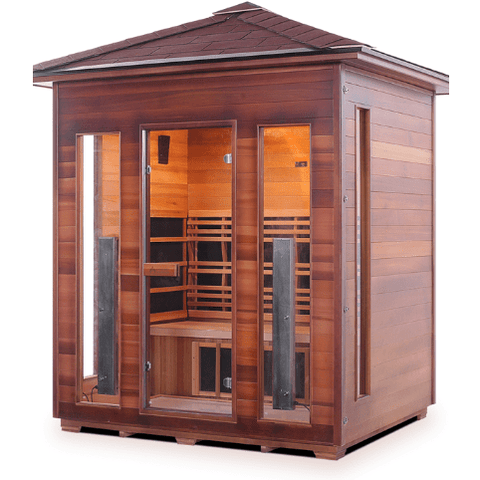 Enlighten Infrared Saunas Saunas 4 Person Diamond Canadian Cedar Sauna by Enlighten Infrared Saunas