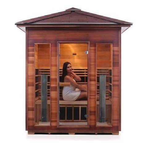 Enlighten Infrared Saunas Saunas 4 Person Rustic Canadian Cedar Sauna by Enlighten Infrared Saunas