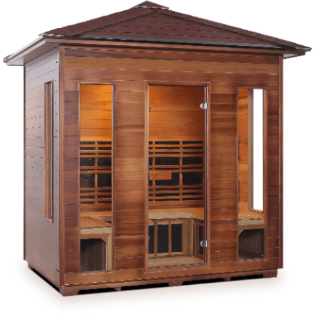 Enlighten Infrared Saunas Saunas 5 Person Rustic Canadian Cedar Sauna by Enlighten Infrared Saunas