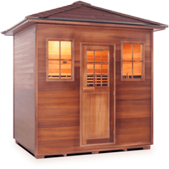 Enlighten Infrared Saunas Saunas 5 Person Sierra Canadian Cedar Sauna Outdoor Peak by Enlighten Infrared Saunas 693614812659 16380 5 Person Sierra Canadian Cedar Outdoor Peak Enlighten Infrared Saunas