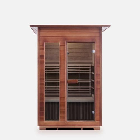 Enlighten Infrared Saunas Saunas Indoor 2 Person SunRise Canadian Cedar Sauna by Enlighten Infrared Saunas 693614812710 TI-17376