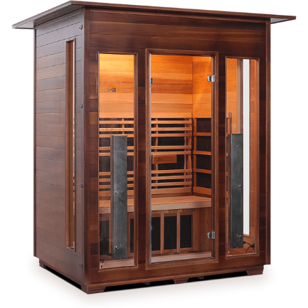 Enlighten Infrared Saunas Saunas Indoor 3 Person Diamond Canadian Cedar Sauna by Enlighten Infrared Saunas 693614812734 HI-17377