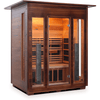 Image of Enlighten Infrared Saunas Saunas Indoor 3 Person Diamond Canadian Cedar Sauna by Enlighten Infrared Saunas 693614812734 HI-17377