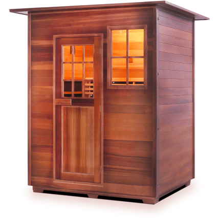 Enlighten Infrared Saunas Saunas Indoor 3 Person Sapphire Canadian Cedar Sauna by Enlighten Infrared Saunas 693614812628 HI-16377