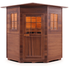 Image of Enlighten Infrared Saunas Saunas Indoor 4 Person Corner Sapphire Canadian Cedar Sauna by Enlighten Infrared Saunas 693614812642 HI-16379