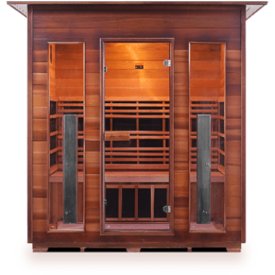 Enlighten Infrared Saunas Saunas Indoor 4 Person Rustic Canadian Cedar Sauna by Enlighten Infrared Saunas 693614812741 I-17378