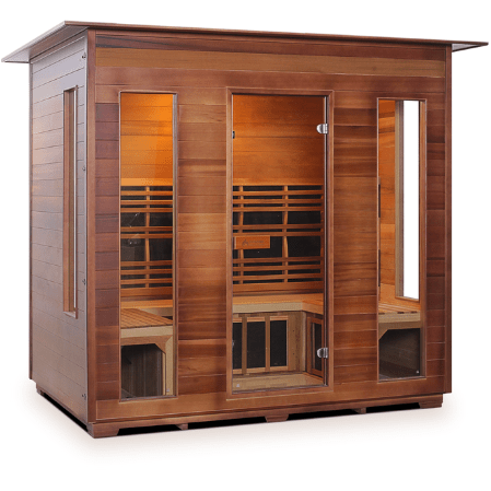 Enlighten Infrared Saunas Saunas Indoor 5 Person Diamond Canadian Cedar Sauna by Enlighten Infrared Saunas 693614812758 HI-19378