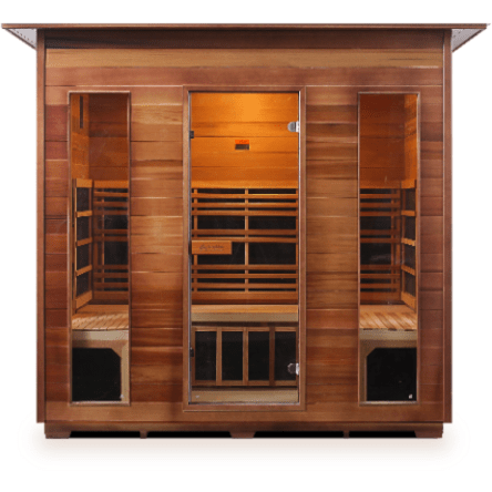 Enlighten Infrared Saunas Saunas Indoor 5 Person Rustic Canadian Cedar Sauna by Enlighten Infrared Saunas 693614812758 I-19378