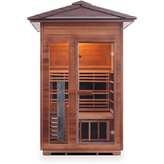 Enlighten Infrared Saunas Saunas Outdoor Peak 2 Person Diamond Canadian Cedar Sauna by Enlighten Infrared Saunas 693614812710 H-17376