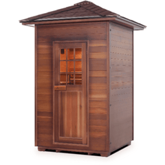 Enlighten Infrared Saunas Saunas Outdoor Peak 2 Person MoonLight Canadian Cedar Sauna by Enlighten Infrared Saunas 693614812611 T-16376