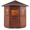 Image of Enlighten Infrared Saunas Saunas Outdoor Peak 4 Person Corner Sapphire Canadian Cedar Sauna by Enlighten Infrared Saunas 693614812642 H-16379