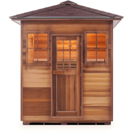 Enlighten Infrared Saunas Saunas Outdoor Peak 4 Person MoonLight Canadian Cedar Sauna by Enlighten Infrared Saunas 693614812635 T-16378