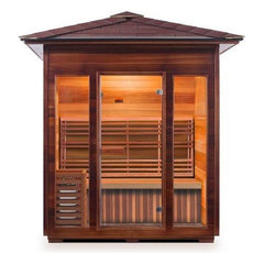 Enlighten Infrared Saunas Saunas Outdoor Peak 4 Person SunRise Canadian Cedar Sauna by Enlighten Infrared Saunas 693614812741 T-17378