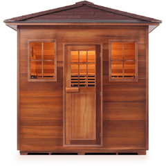 Enlighten Infrared Saunas Saunas Outdoor Peak 5 Person Sapphire Canadian Cedar Sauna by Enlighten Infrared Saunas 693614812659 H-16380