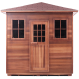 Enlighten Infrared Saunas Saunas Outdoor Peak 8 Person Sapphire Canadian Cedar Sauna by Enlighten Infrared Saunas 781880233176 H-16677