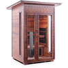 Image of Enlighten Infrared Saunas Saunas Outdoor Slope 2 Person Rustic Canadian Cedar Sauna by Enlighten Infrared Saunas 693614812673 37376