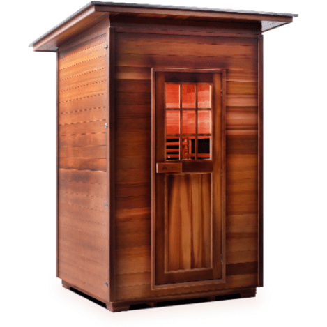 Enlighten Infrared Saunas Saunas Outdoor Slope 2 Person Sierra Canadian Cedar Sauna by Enlighten Infrared Saunas 693614812550 36376