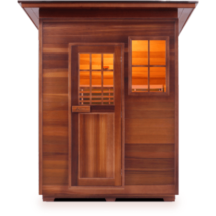 Enlighten Infrared Saunas Saunas Outdoor Slope 3 Person MoonLight Canadian Cedar Sauna by Enlighten Infrared Saunas 693614812567 T-36377