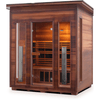 Image of Enlighten Infrared Saunas Saunas Outdoor Slope 4 Person Diamond Canadian Cedar Sauna by Enlighten Infrared Saunas 693614812697 H-37378