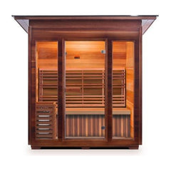 4 Person SunRise Canadian Cedar Sauna by Enlighten Infrared Saunas