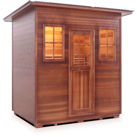 Enlighten Infrared Saunas Saunas Outdoor Slope 5 Person MoonLight Canadian Cedar Sauna by Enlighten Infrared Saunas 693614812581 T-36380