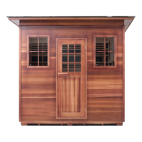 Enlighten Infrared Saunas Saunas Outdoor Slope 8 Person Sierra Canadian Cedar Sauna by Enlighten Infrared Saunas 16677